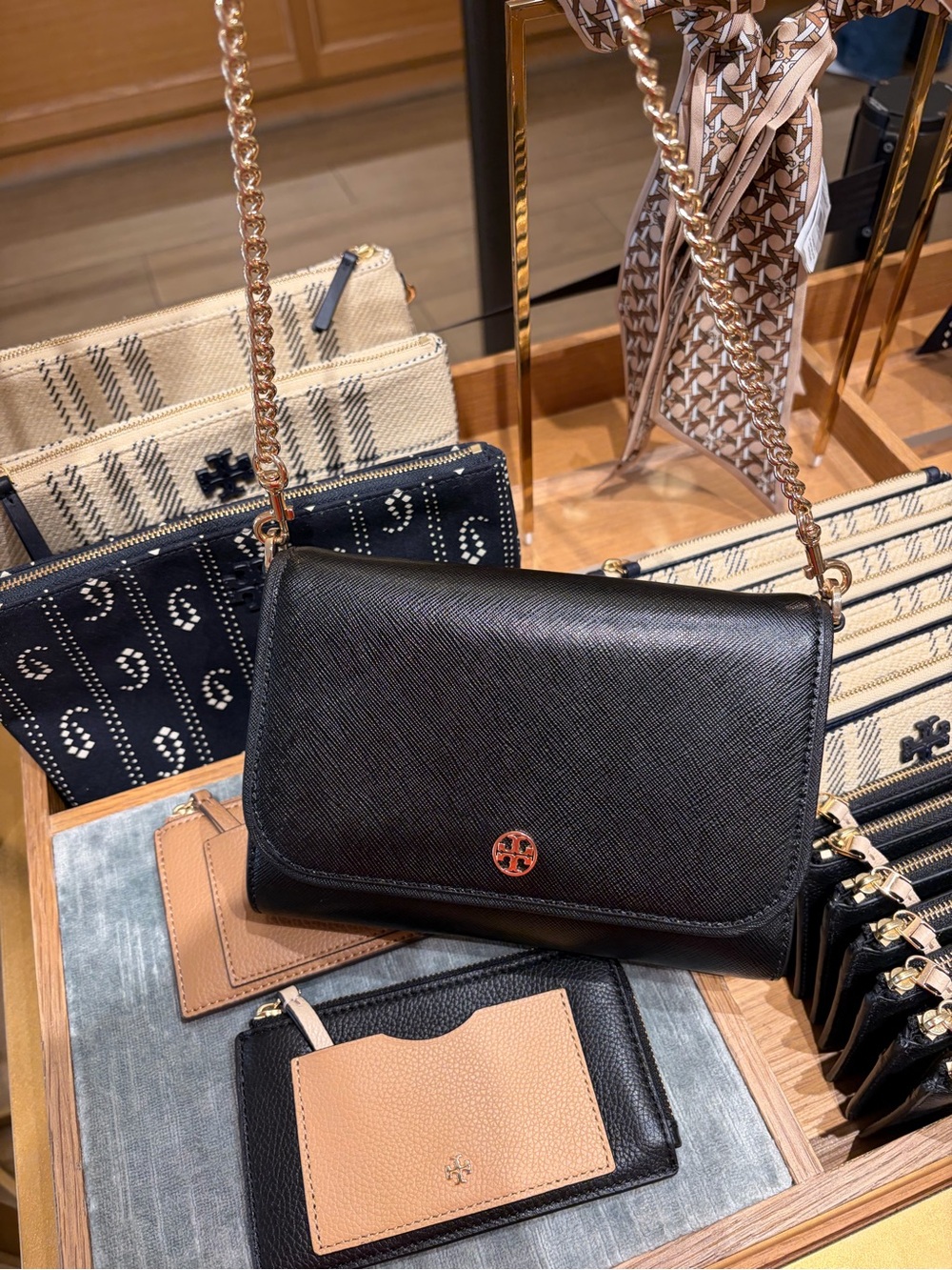 Tory Burch Black Leather Chain Shoulder Bag new with tag